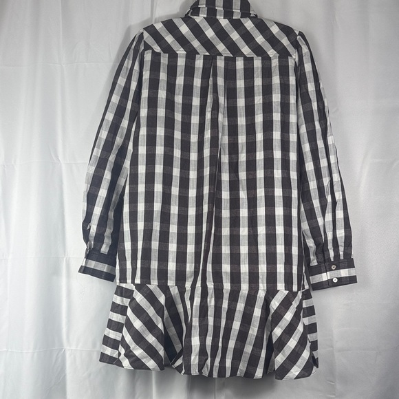 Chic Black and White Checkered Mini Dress - Picture 5 of 7